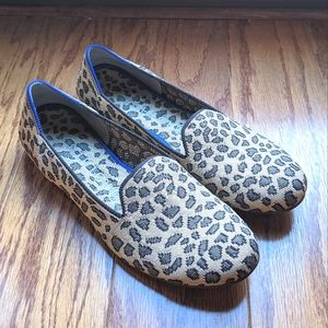 Rothy's *Retired* Spotted Leopard Animal Print Flats "The Loafer" Style